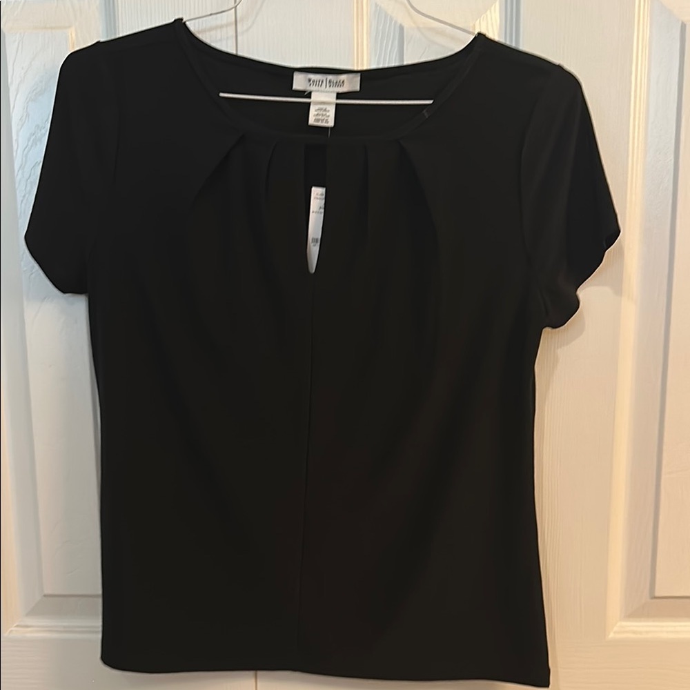White House Black Market Women's Elegant Black Blouse